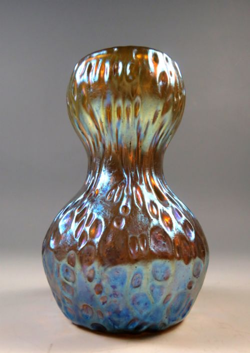 ANTIQUE LOETZ GLASS CANDIA DIASPORA GOURD VASE - ADDITIONAL PHOTO 3