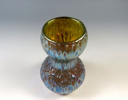 ANTIQUE LOETZ GLASS CANDIA DIASPORA GOURD VASE - ADDITIONAL PHOTO 4