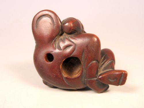 ANTIQUE JAPANESE EDO PERIOD WOON NETSUKE OF A SARUMAWASHI - ADDITIONAL PHOTO 6