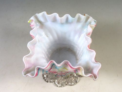 ANTIQUE BOHEMIAN HARRACH PELOTON GLASS VASE - ADDITIONAL PHOTO 3