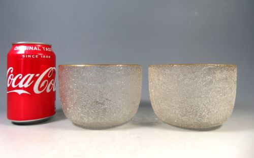 PAIR ANTIQUE BACCARAT OVERSHOT GLASS ICE PAILS - ADDITIONAL PHOTO 4