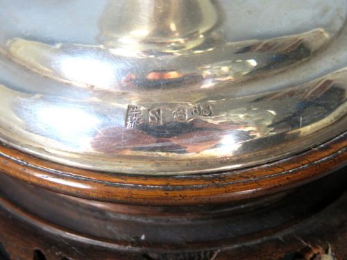 ANTIQUE PAIR CHINESE SILVER SANXING VASES - ADDITIONAL PHOTO 10