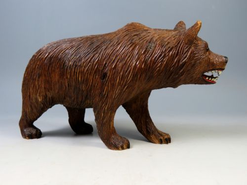 ANTIQUE BLACK FOREST CARVED WOOD BEAR - ADDITIONAL PHOTO 3