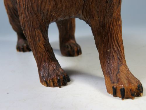 ANTIQUE BLACK FOREST CARVED WOOD BEAR - ADDITIONAL PHOTO 7