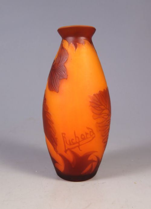 ANTIQUE RICHARD FOR LOETZ CAMEO GLASS VASE - ADDITIONAL PHOTO 2