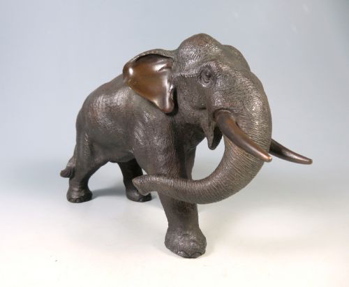 ANTIQUE JAPANESE BRONZE ELEPHANT OKIMONO KAKUHA - ADDITIONAL PHOTO 4