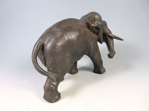 ANTIQUE JAPANESE BRONZE ELEPHANT OKIMONO KAKUHA - ADDITIONAL PHOTO 6