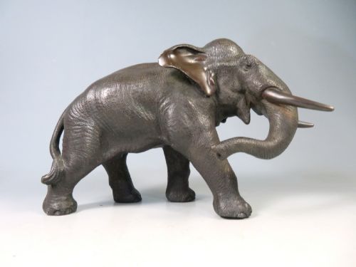 ANTIQUE JAPANESE BRONZE ELEPHANT OKIMONO KAKUHA - ADDITIONAL PHOTO 10