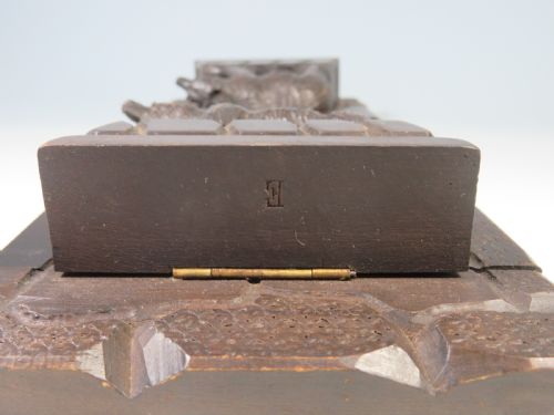 ANTIQUE BLACK FOREST CARVED WOOD BEAR BOOK SLIDE - ADDITIONAL PHOTO 7