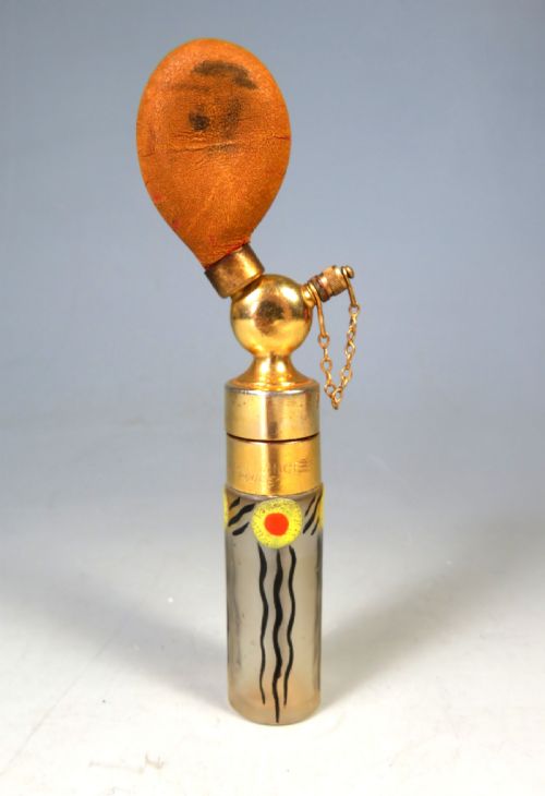 ANTIQUE ART DECO GLASS ATOMIZER ANDRE DELATTE