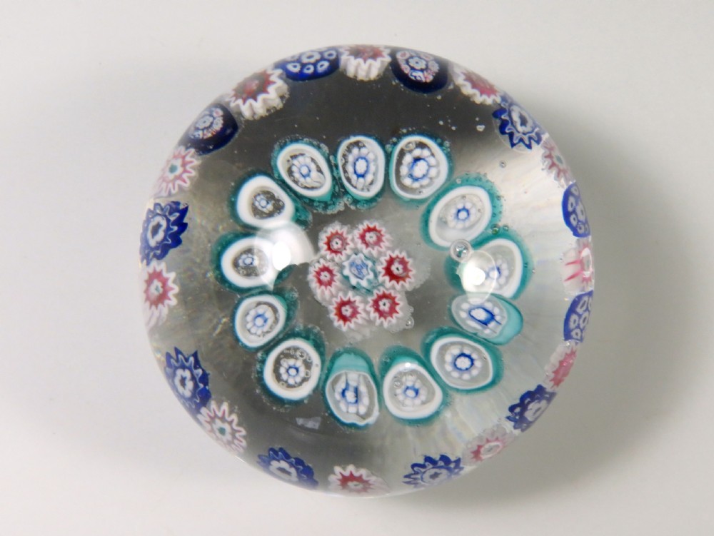 ANTIQUE BACCARAT MILLEFIORI PAPERWEIGHT c.1860