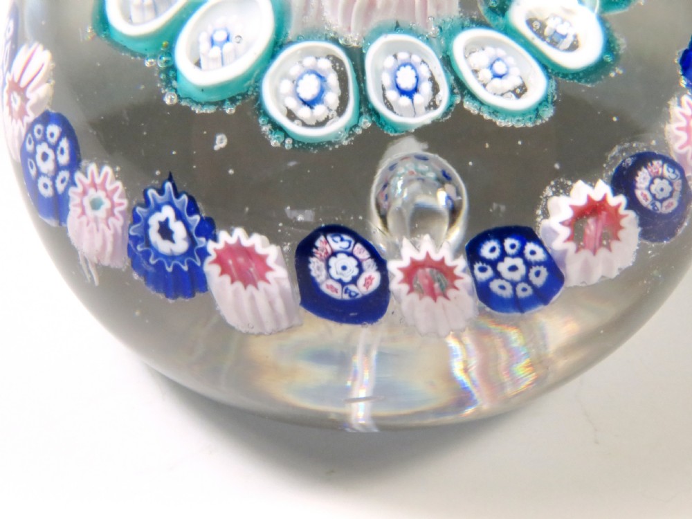 ANTIQUE BACCARAT MILLEFIORI PAPERWEIGHT c.1860 View III