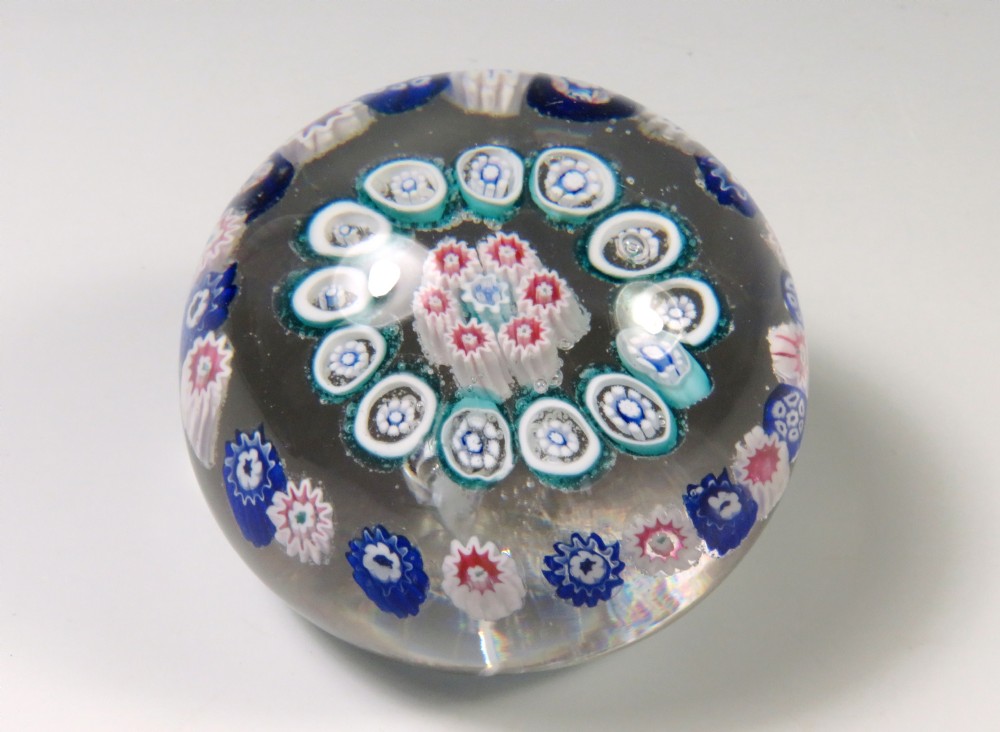 ANTIQUE BACCARAT MILLEFIORI PAPERWEIGHT c.1860 View VI