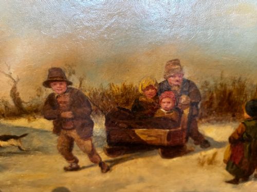 VICTORIAN OIL ON CANVAS PAITING - ADDITIONAL PHOTO 1
