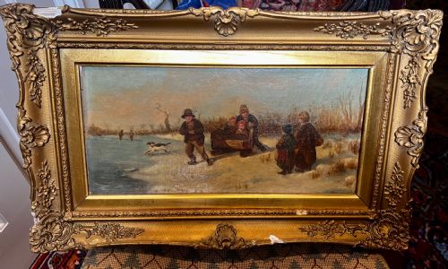 VICTORIAN OIL ON CANVAS PAITING - ADDITIONAL PHOTO 2