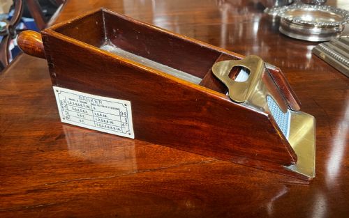 FRENCH MAHOGANY AND BRASS CASINO CARD SHOE - ADDITIONAL PHOTO 1