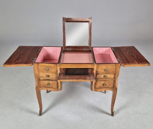 19 TH CENTURY FRENCH TULIPWOOD POUDREUSE DRESSING TABLE - ADDITIONAL PHOTO 3