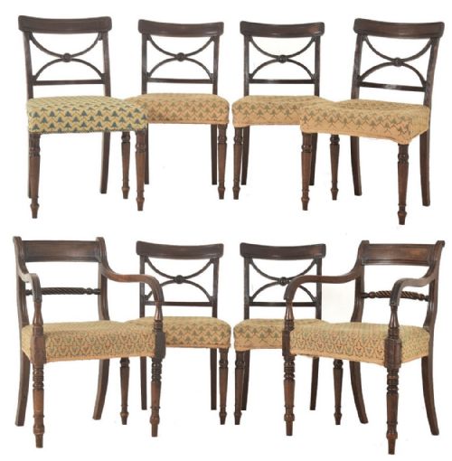 set of 8 regency dining chairs greatly reduced - CATEGORY: ANTIQUE CHAIRS - DATED REGENCY