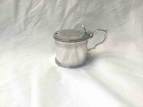 Silver mustard pot