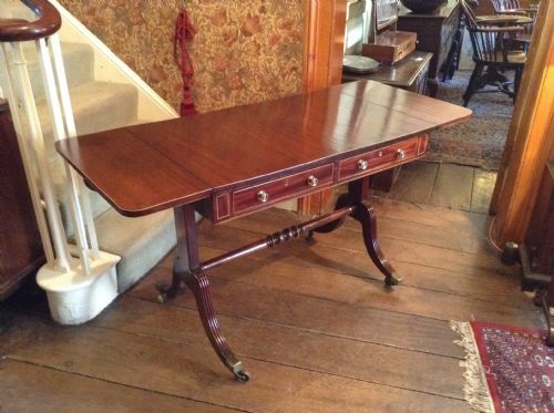 REGENCY MAHOGANY SOFA TABLE - ADDITIONAL PHOTO 1