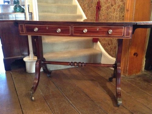 REGENCY MAHOGANY SOFA TABLE - ADDITIONAL PHOTO 2