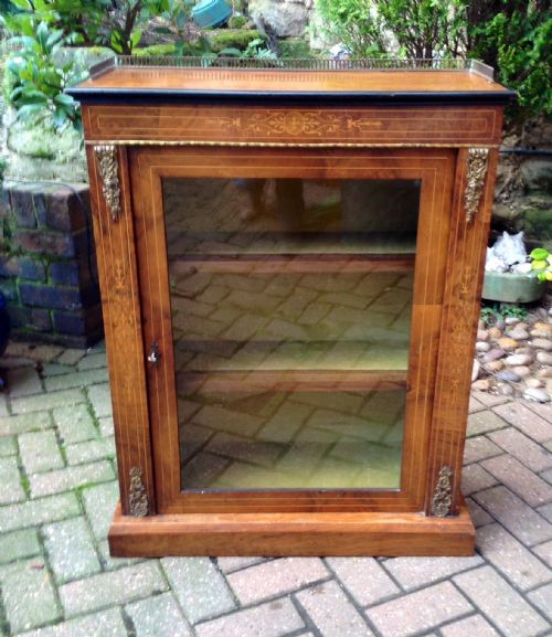 delightful walnut pier cabinet - CATEGORY: ANTIQUE CABINETS - DATED VICTORIAN