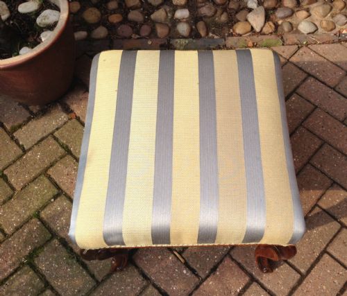 VICTORIAN CABRIOLE LEG STOOL - ADDITIONAL PHOTO 2