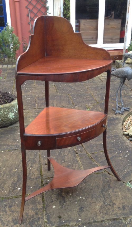 georgian corner washstand - CATEGORY: ANTIQUE FURNITURE - DATED 1800
