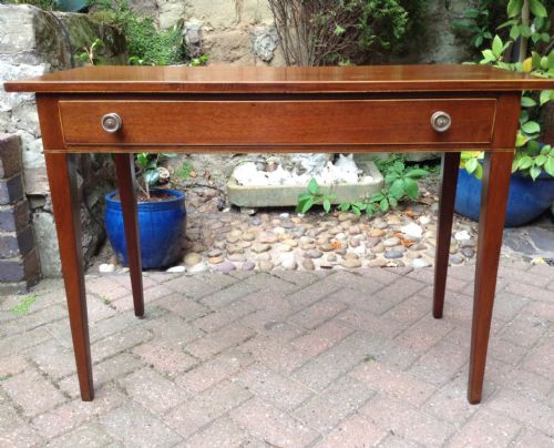 narrow mahogany side table - CATEGORY: ANTIQUE TABLES - DATED 1800