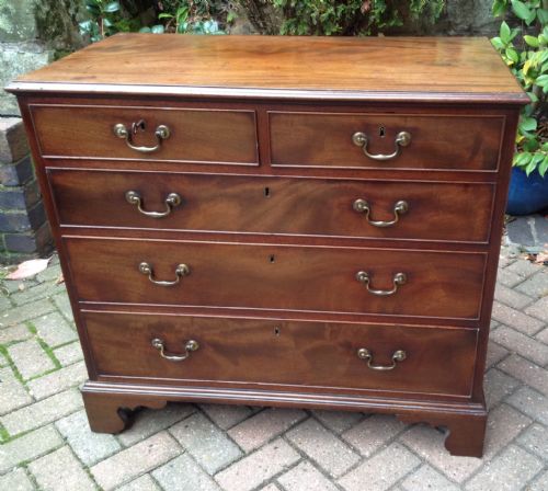 SUPERB GEORGIAN MAHOGANY CHEST OF DRAWERS - ADDITIONAL PHOTO 1