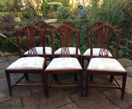 set of six mahogany dining chairs - CATEGORY: ANTIQUE CHAIRS - DATED 1800