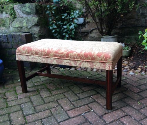 georgian mahogany stool - CATEGORY: ANTIQUE STOOLS - DATED 1800