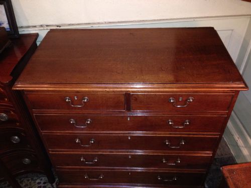 GEORGIAN OAK CHEST OF DRAWERS - ADDITIONAL PHOTO 1