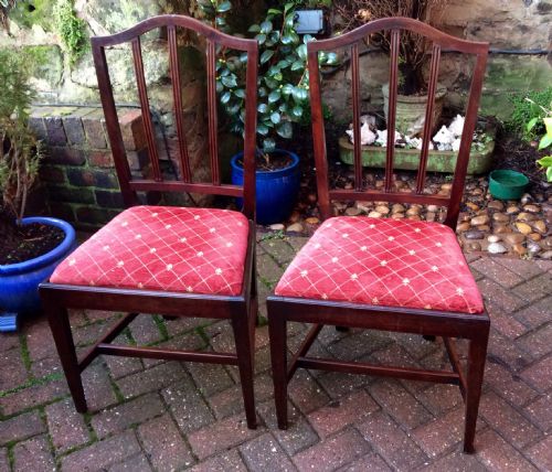 PAIR OF GEORGIAN MAHOGANY CHAIRS - ADDITIONAL PHOTO 1