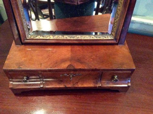 GEORGIAN WALNUT DRESSING OR TOILET MIRROR - ADDITIONAL PHOTO 1