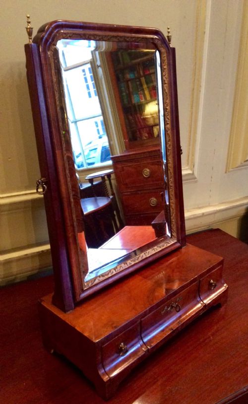 GEORGIAN WALNUT DRESSING OR TOILET MIRROR - ADDITIONAL PHOTO 3