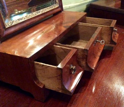 GEORGIAN WALNUT DRESSING OR TOILET MIRROR - ADDITIONAL PHOTO 5