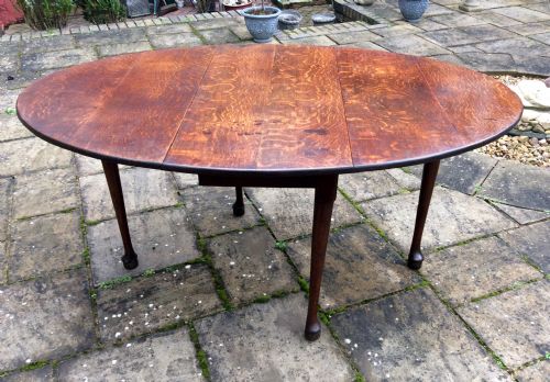 GEORGIAN OAK DROP LEAF DINING TABLE - ADDITIONAL PHOTO 2