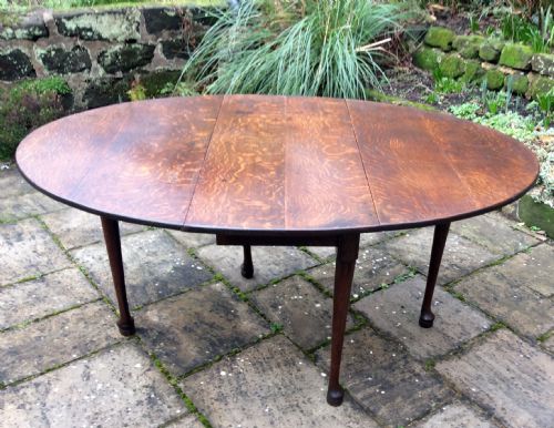 GEORGIAN OAK DROP LEAF DINING TABLE - ADDITIONAL PHOTO 1
