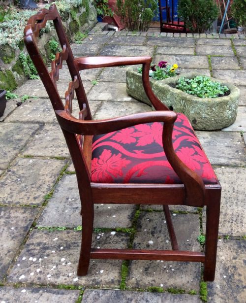 LARGE GEORGIAN ARM OR ELBOW CHAIR - ADDITIONAL PHOTO 4