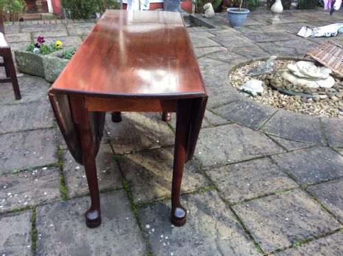 LARGE DROP LEAF MAHOGANY DINING TABLE - ADDITIONAL PHOTO 3