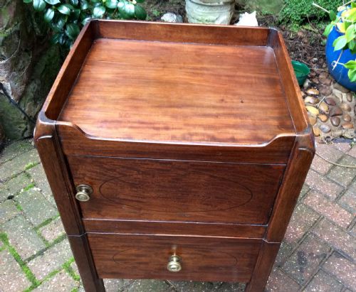 GEORGIAN BEDSIDE CUPBOARD NIGHTSTAND - ADDITIONAL PHOTO 1