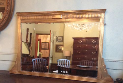 gilt wood overmantle - CATEGORY: ANTIQUE MIRRORS - DATED VICTORIAN
