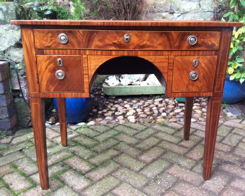 stunning georgian inlaid dressing table or side table - CATEGORY: ANTIQUE TABLES - DATED 1800