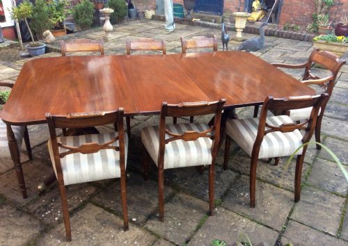 large regency pedestal dining table - CATEGORY: ANTIQUE TABLES - DATED REGENCY
