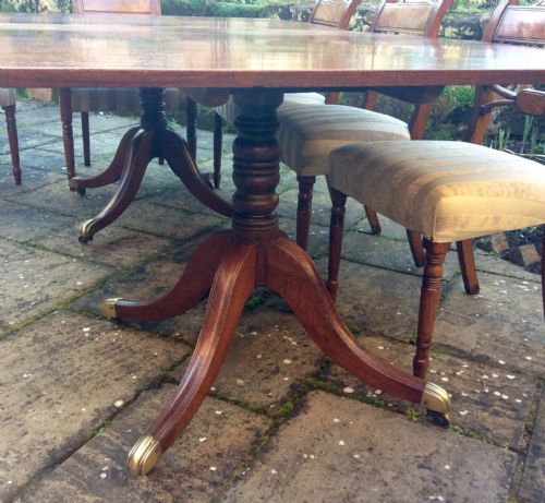 LARGE REGENCY PEDESTAL DINING TABLE - ADDITIONAL PHOTO 2