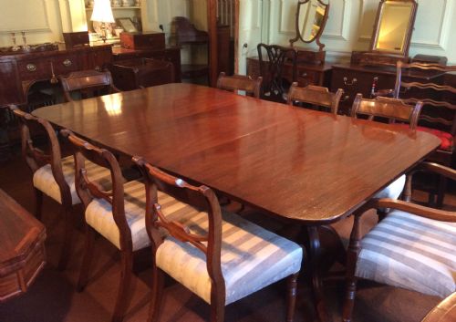 LARGE REGENCY PEDESTAL DINING TABLE - ADDITIONAL PHOTO 4