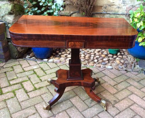 super regency mahogany card table - CATEGORY: ANTIQUE TABLES - DATED 1800