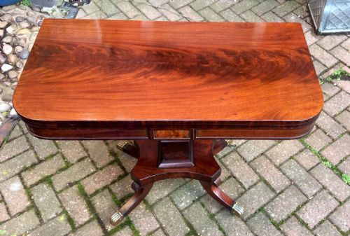 SUPER REGENCY MAHOGANY CARD TABLE - ADDITIONAL PHOTO 2