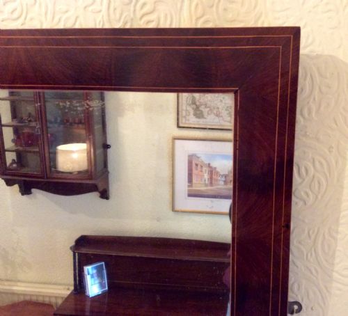 RECTANGULAR MAHOGANY WALL MIRROR - ADDITIONAL PHOTO 1